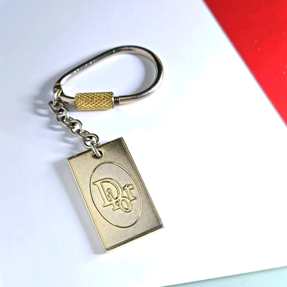 Dior Keychain Bag Charm Gold and Silver Tone Vintage DIOR Keychain Or Bag Charm - Picture 1 of 17